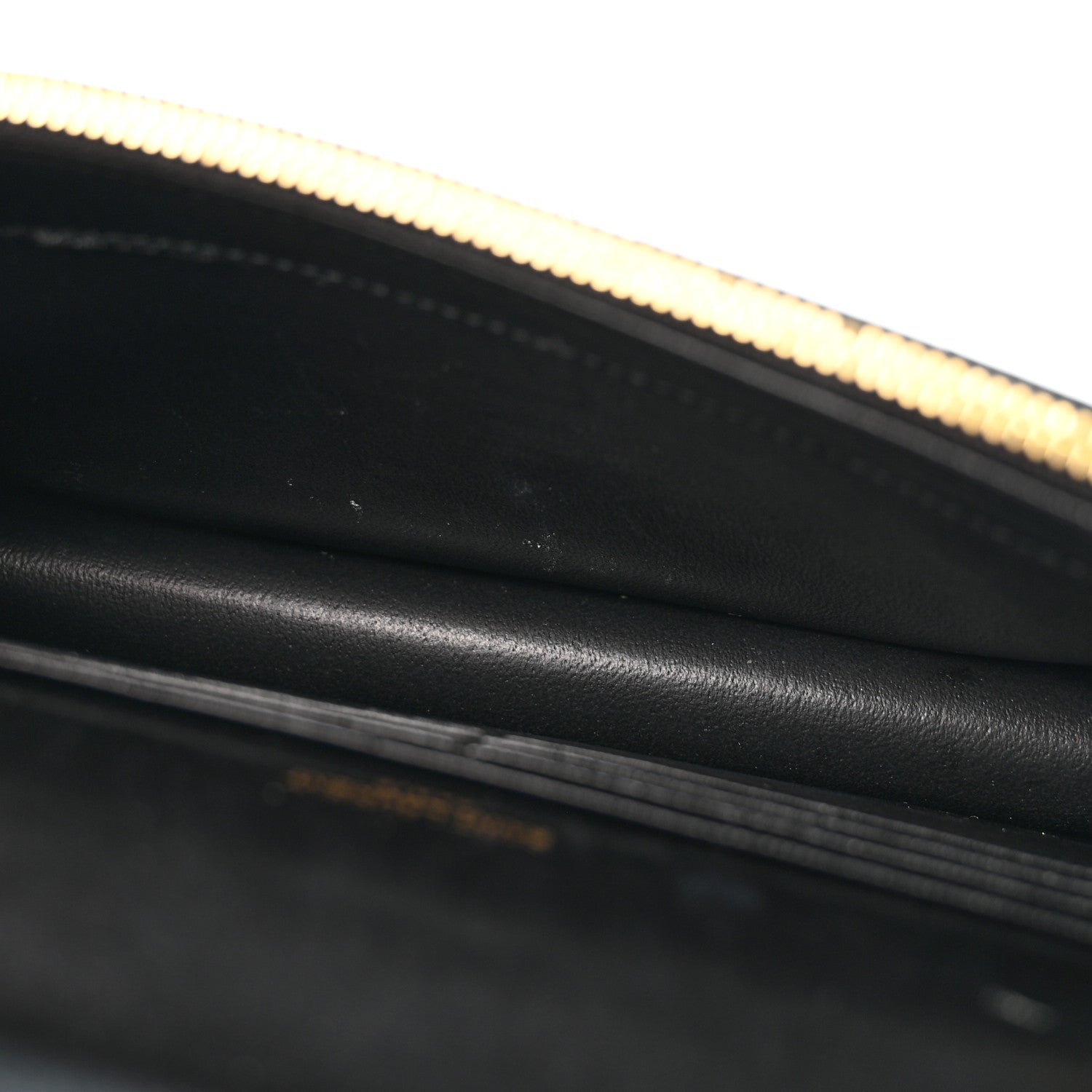 Saint Laurent Lambskin Matelasse Chevron Monogram Envelope Chain Wallet Black 5 of 12
