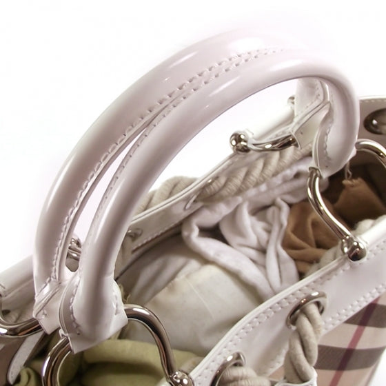 Burberry Nova Check Nautical Tote White 7 of 12