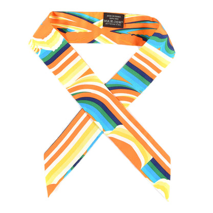 Hermes Silk Brides De Gala Shadow Twilly Orange Jaune Turquoise 1 of 4