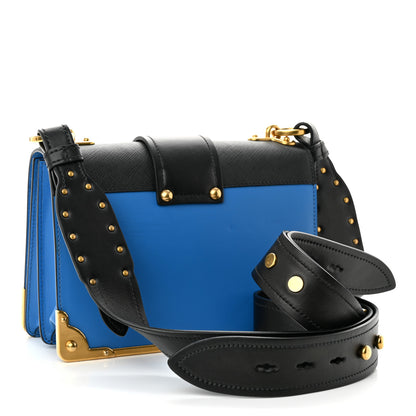 Prada City Calf Saffiano Cahier Bag Marea Black 2 of 8