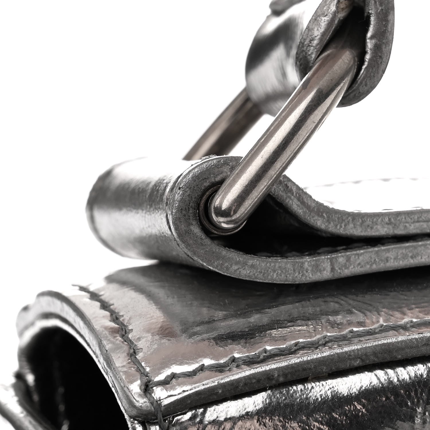 Balenciaga Smooth Metallic Calfskin Large Lindsay Shoulder Bag Silver 19 of 20