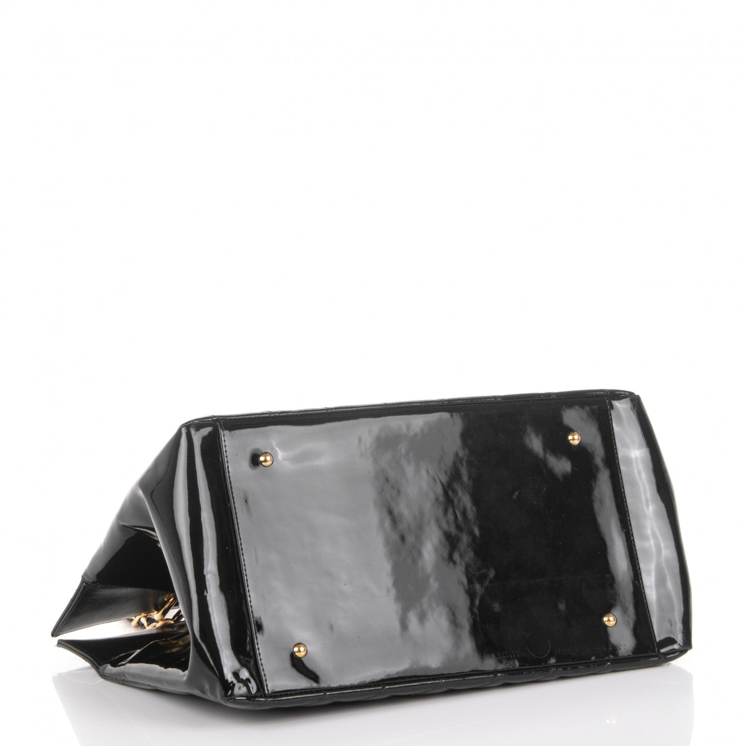 Chanel Patent Grand Shopping Tote GST Black 4 of 8