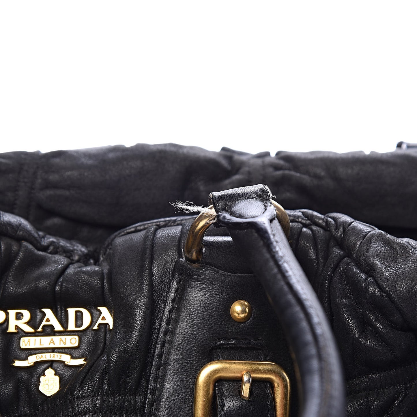 Nappa Gaufre Satchel Black
