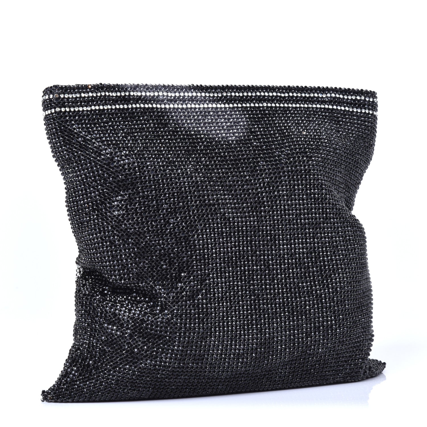Alexander Wang Rhinestone Chain Mesh Wanglock Logo Pouch Black White 3 of 10