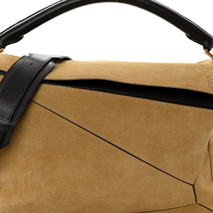 Loewe Suede Medium Puzzle Bag Gold 7 of 14