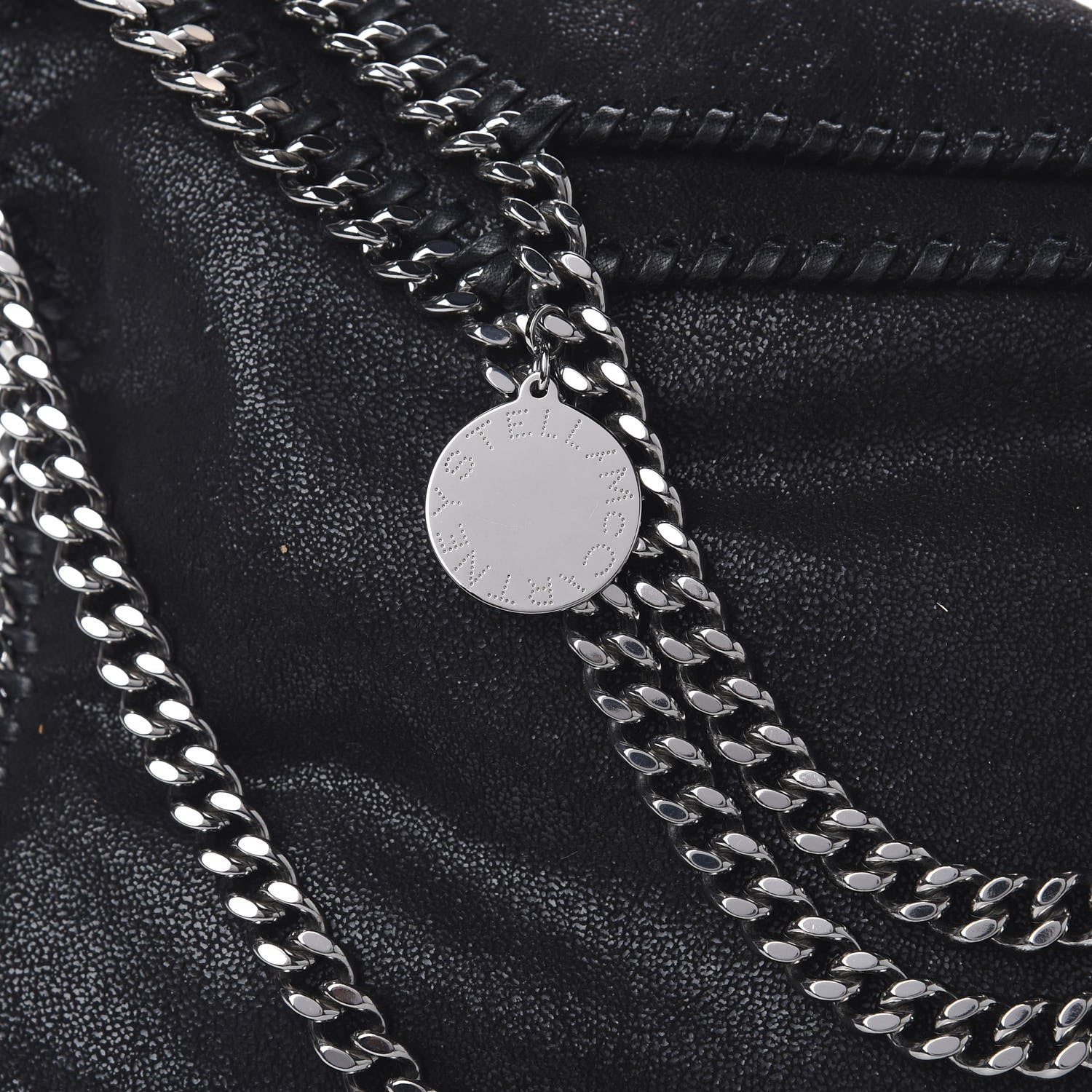 Stella McCartney Shaggy Deer Falabella Fold Over Tote Black 9 of 9