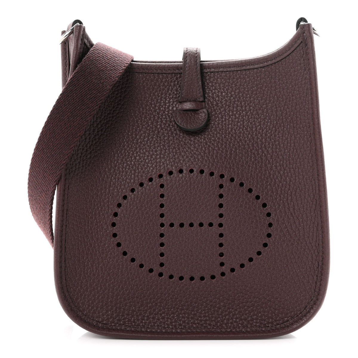 Hermes Taurillon Clemence Evelyne TPM Rouge Sellier 1 of 10