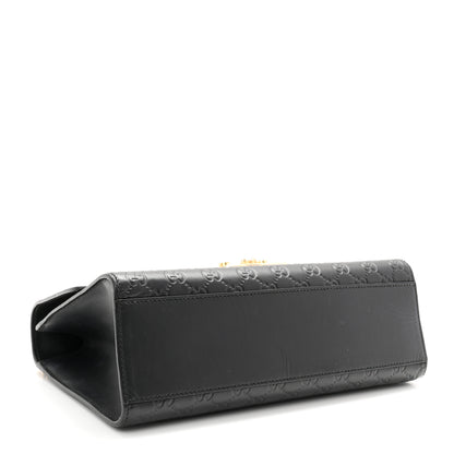 Gucci Guccissima Medium Padlock Shoulder Bag Black 4 of 10