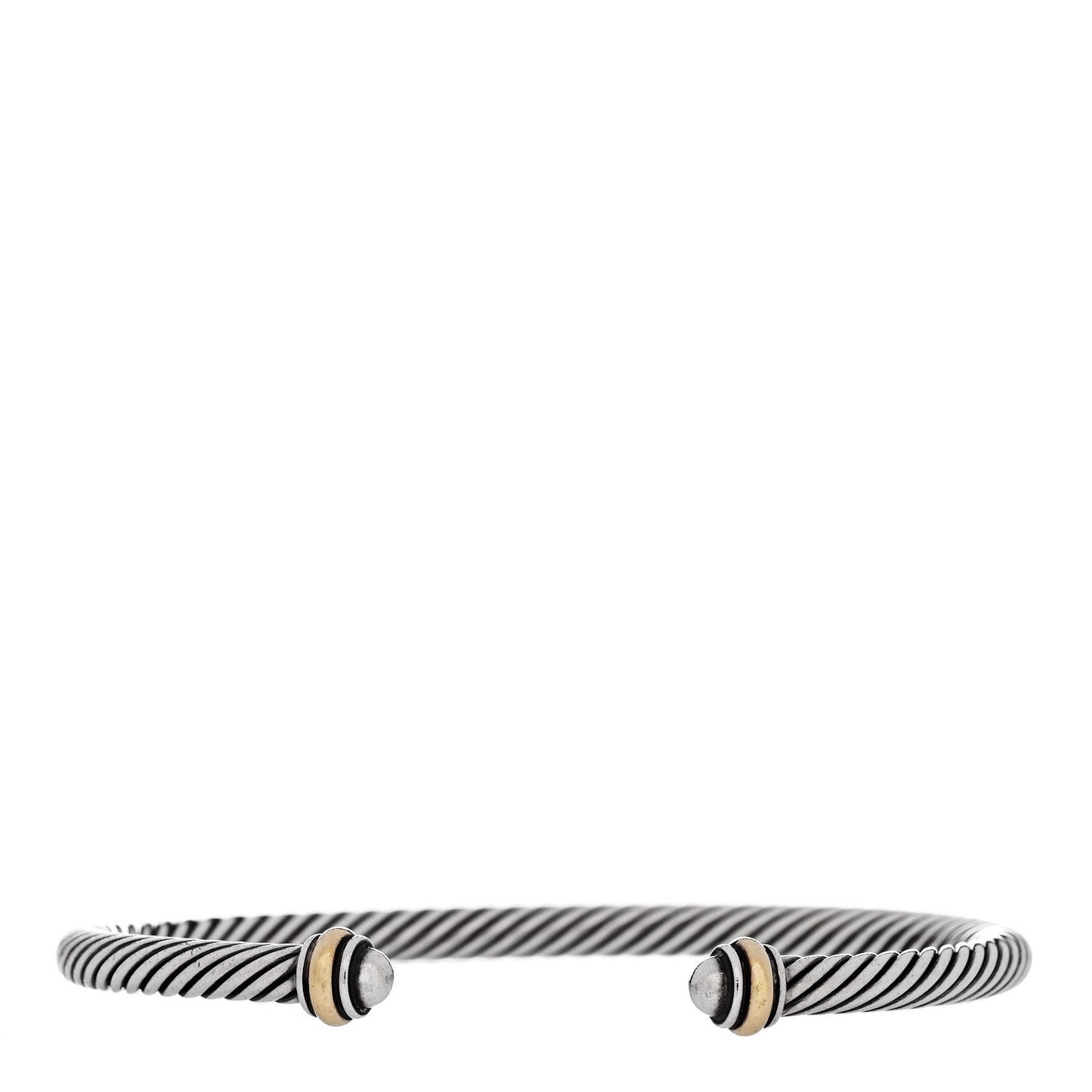 Sterling Silver 18K Yellow Gold 4mm Cable Classics Bracelet