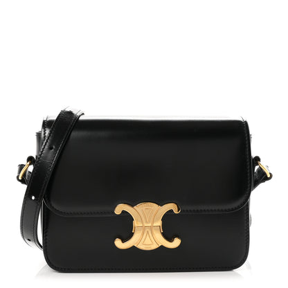 Celine Shiny Calfskin Teen Triomphe Black 1 of 10