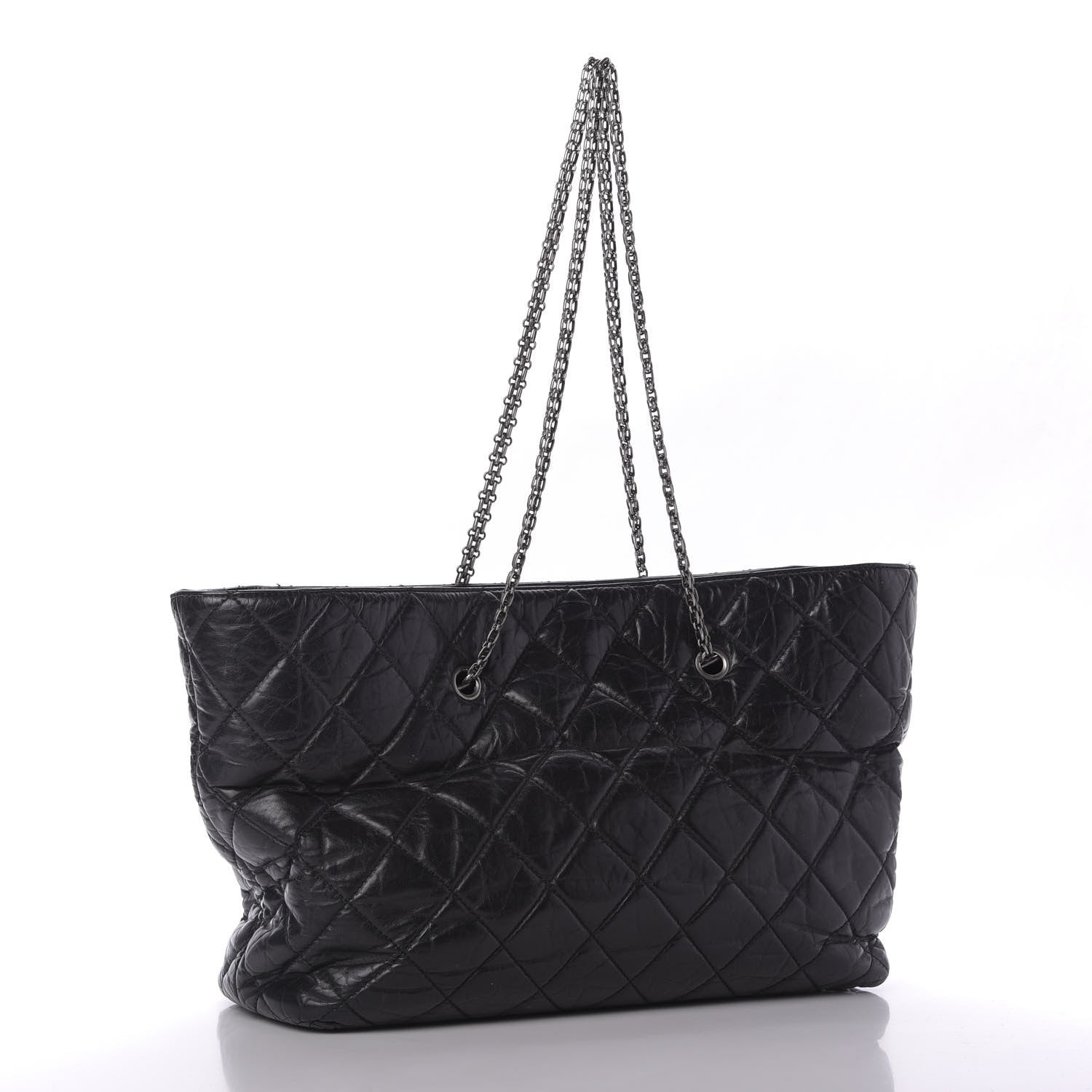 Chanel Aged Calfskin Quilted Reissue 2.55 Tote Black 3 of 9