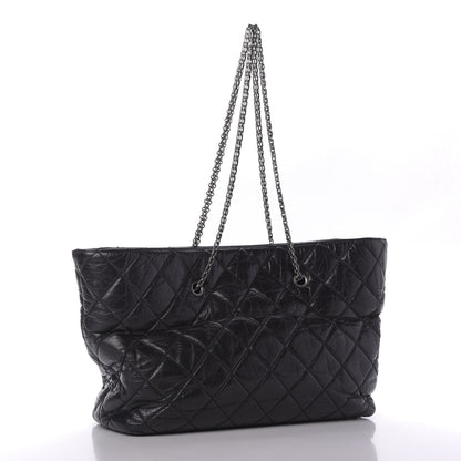 Chanel Aged Calfskin Quilted Reissue 2.55 Tote Black 3 of 9