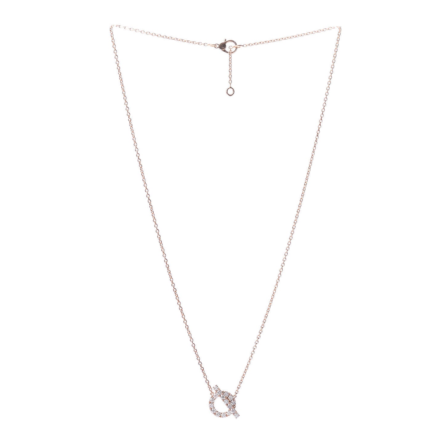 18K Rose Gold Diamond Finesse Pendant Necklace