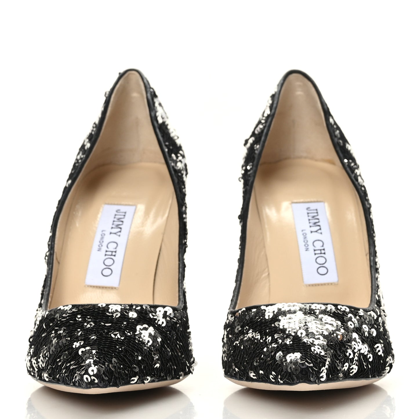 Double Face Sequins Abel 100 Pumps 36.5 Black Silver