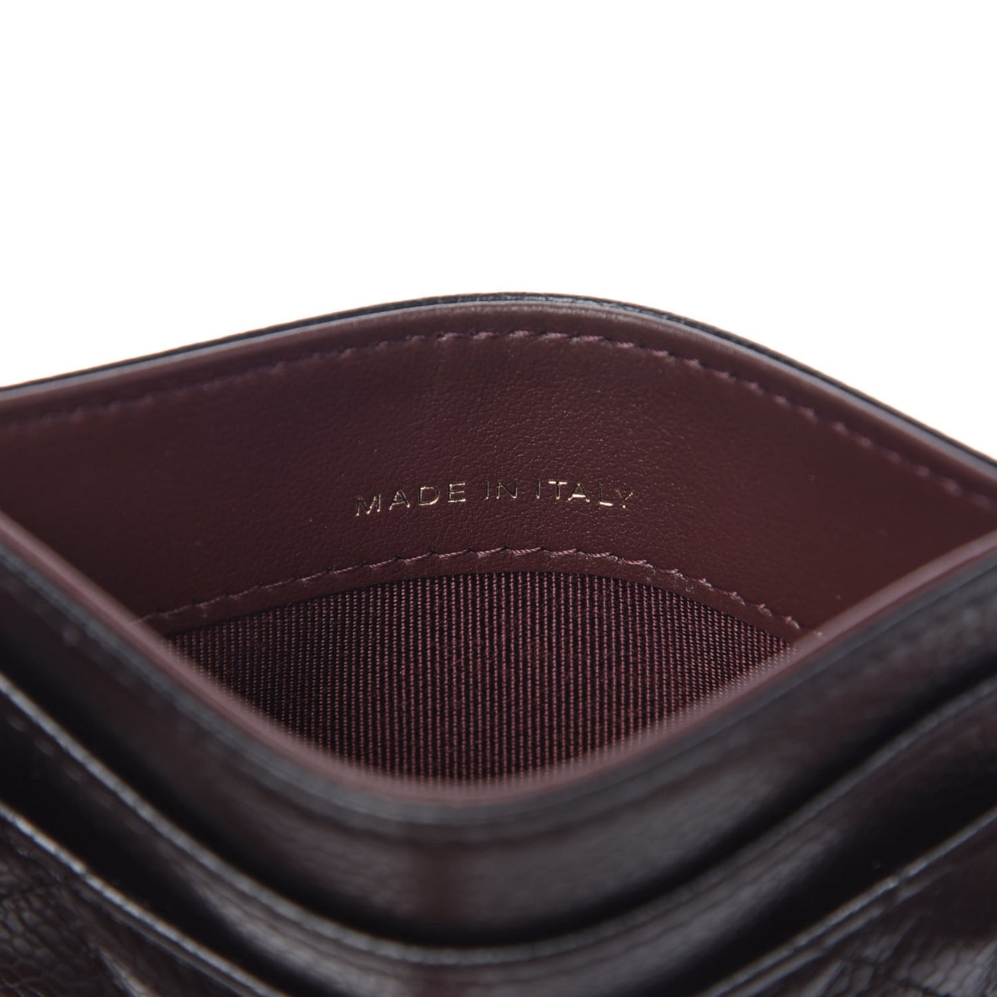 Caviar Quilted Card Holder Black