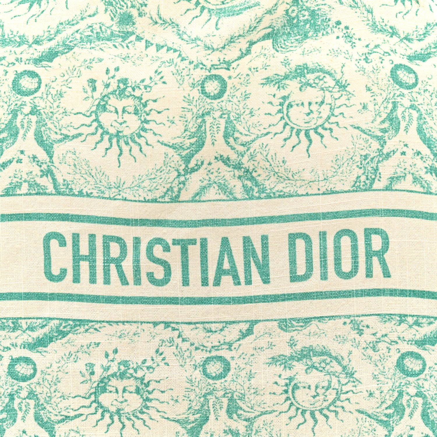 Christian Dior Canvas Dioriviera Toile de Jouy Soleil Tote Aquamarina 6 of 13