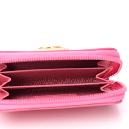 Chanel Lambskin Quilted Boy Zip Around Coin Purse Wallet Pink 5 of 8