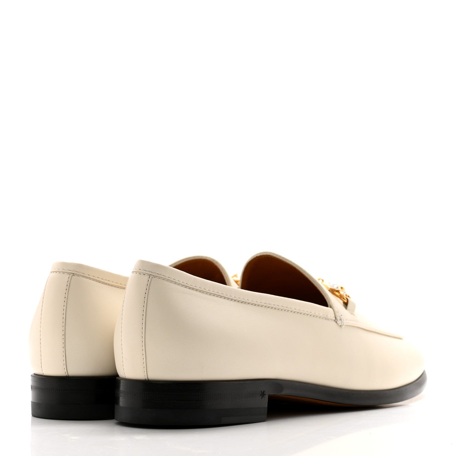 Gucci Malaga Kid Crystal Horsebit Womens Jordaan Loafers 39.5 Mystic White 4 of 12