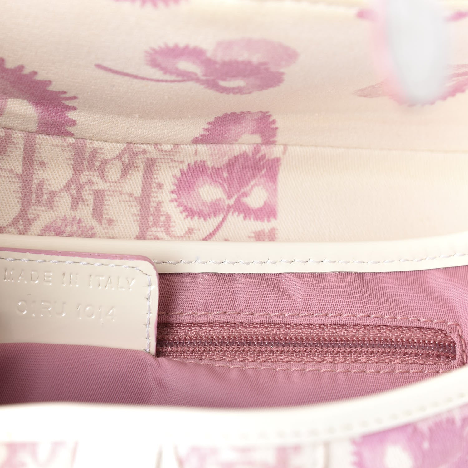Christian Dior Monogram Floral Saddle Bag Pink 9 of 14