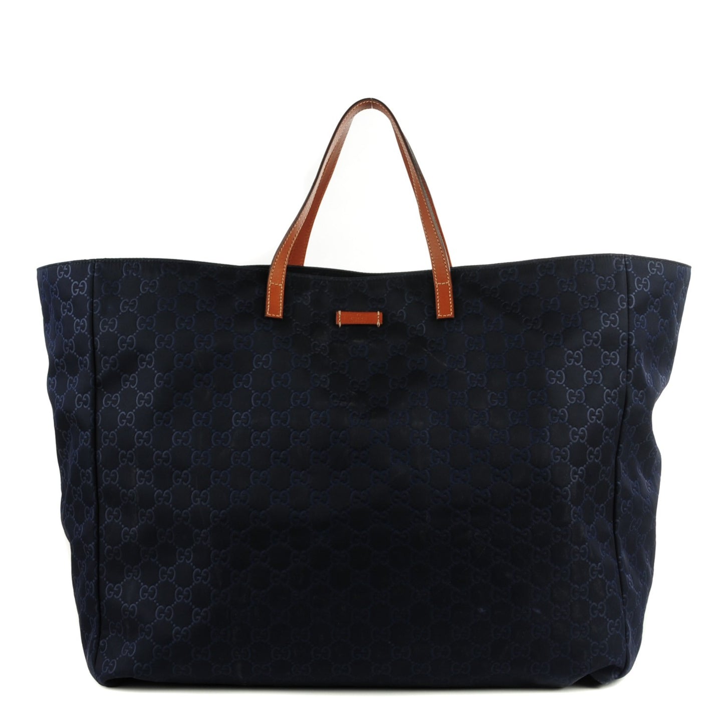 Nylon Monogram Large Tote Blue