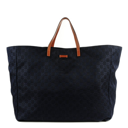 Gucci Nylon Monogram Large Tote Blue 1 of 7