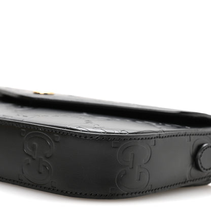 Gucci Gilbert Calfskin GG Super Mini Shoulder Bag Black Black 9 of 10