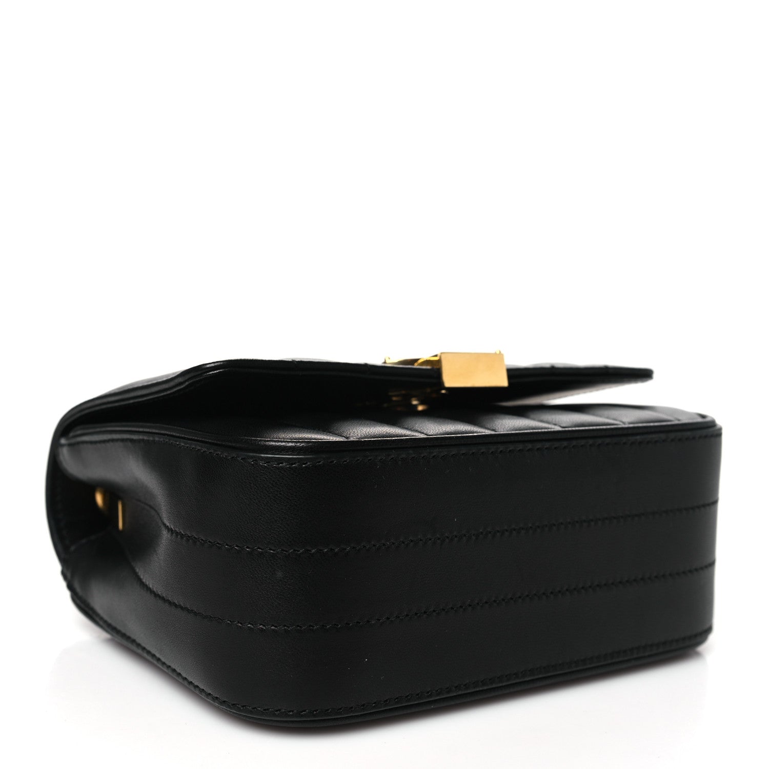 Saint Laurent Lambskin Matelasse Monogram Small Vicky Chain Bag Black 4 of 10
