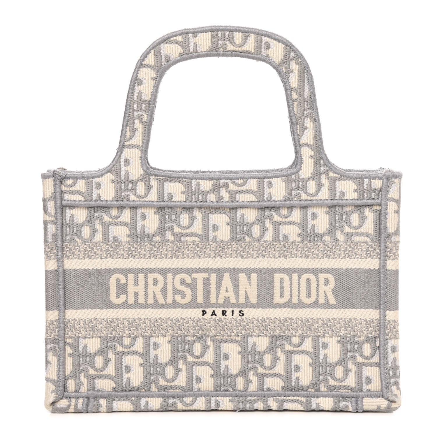 Christian Dior Oblique Mini Book Tote Grey Multicolor 1 of 10