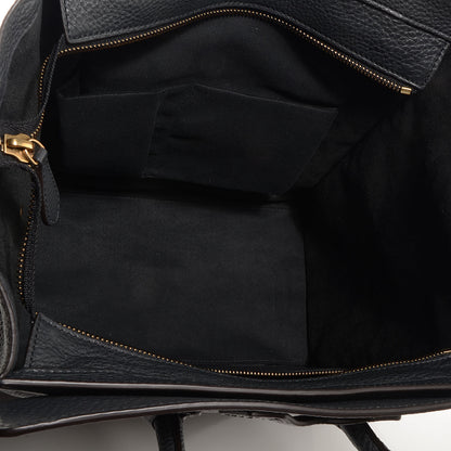 Celine Pebbled Leather Mini Luggage Bag Anthracite 5 of 9