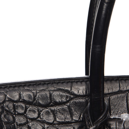 Hermes Matte Alligator Birkin 35 Black 7 of 30