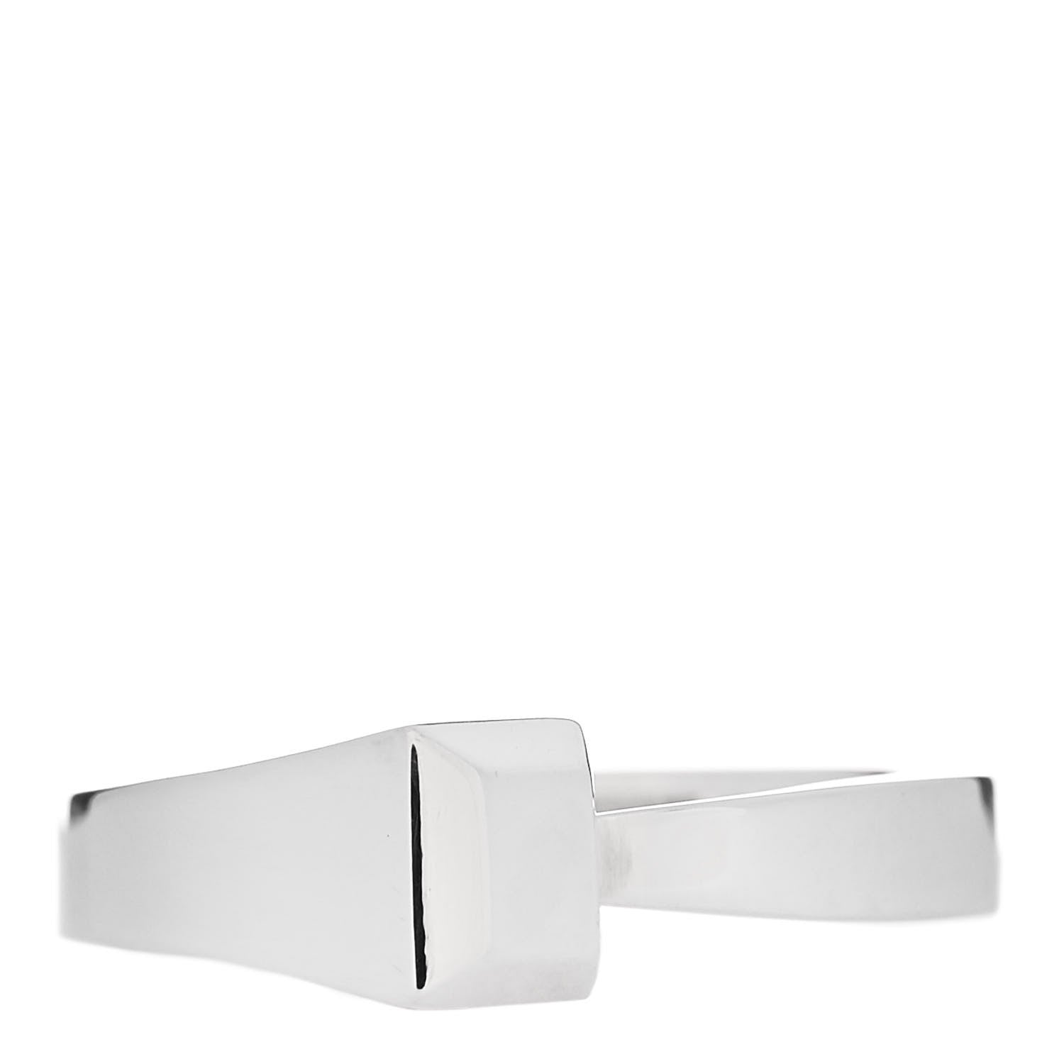 Hermes Sterling Silver PM Clou de Forge Ring 57 8 1 of 5