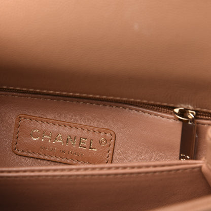 Chanel Caviar Quilted Mini Coco Handle Flap Brown 6 of 10