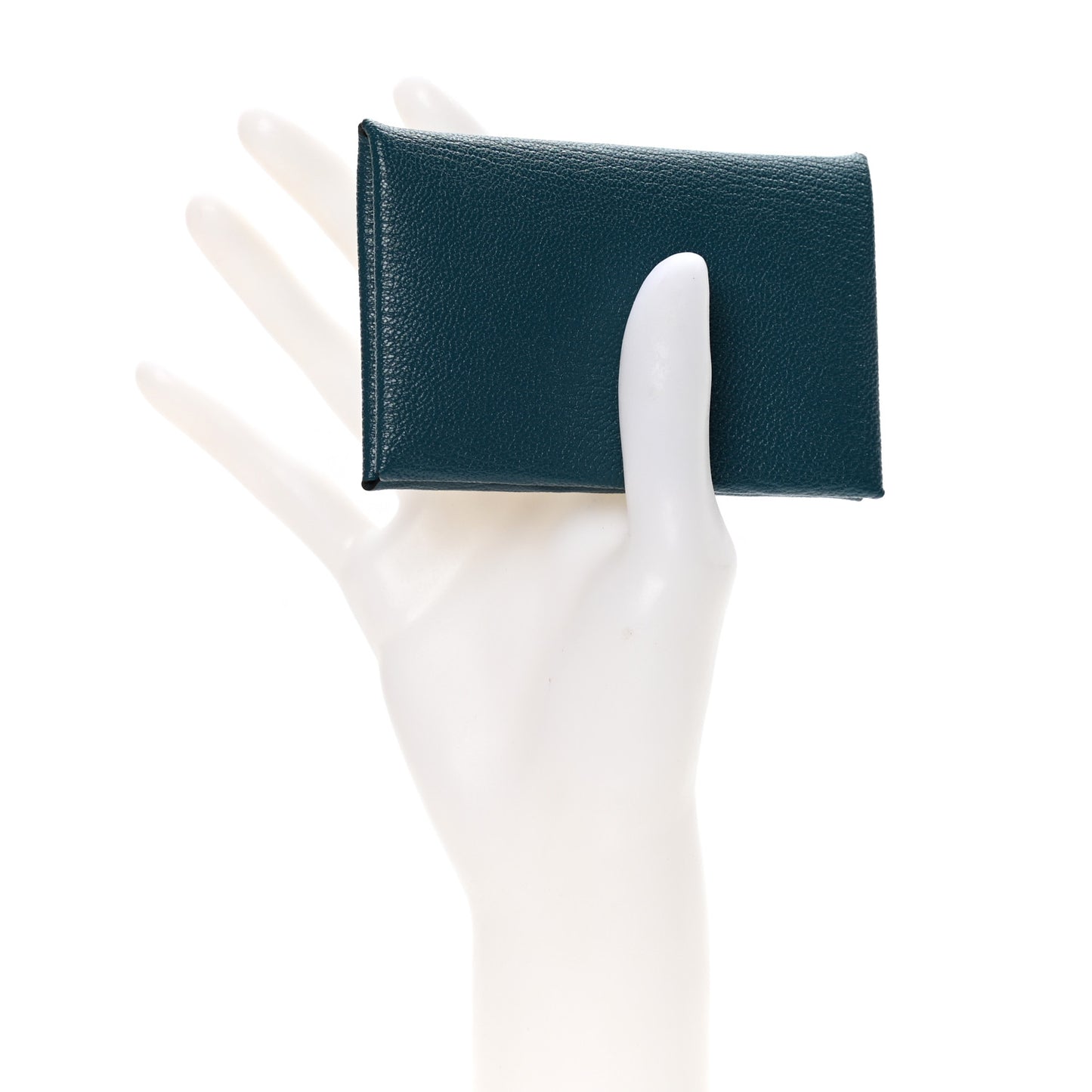 Chevre Mysore Calvi Card Case Vert Bosphore
