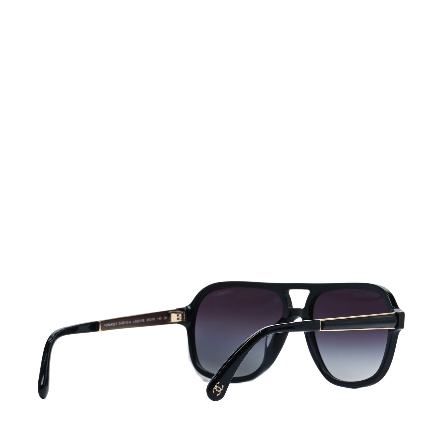 Chanel Acetate CC Sunglasses 5436-Q Black 4 of 9