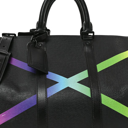 Louis Vuitton Taiga Rainbow Keepall Bandouliere 50 Black 7 of 9