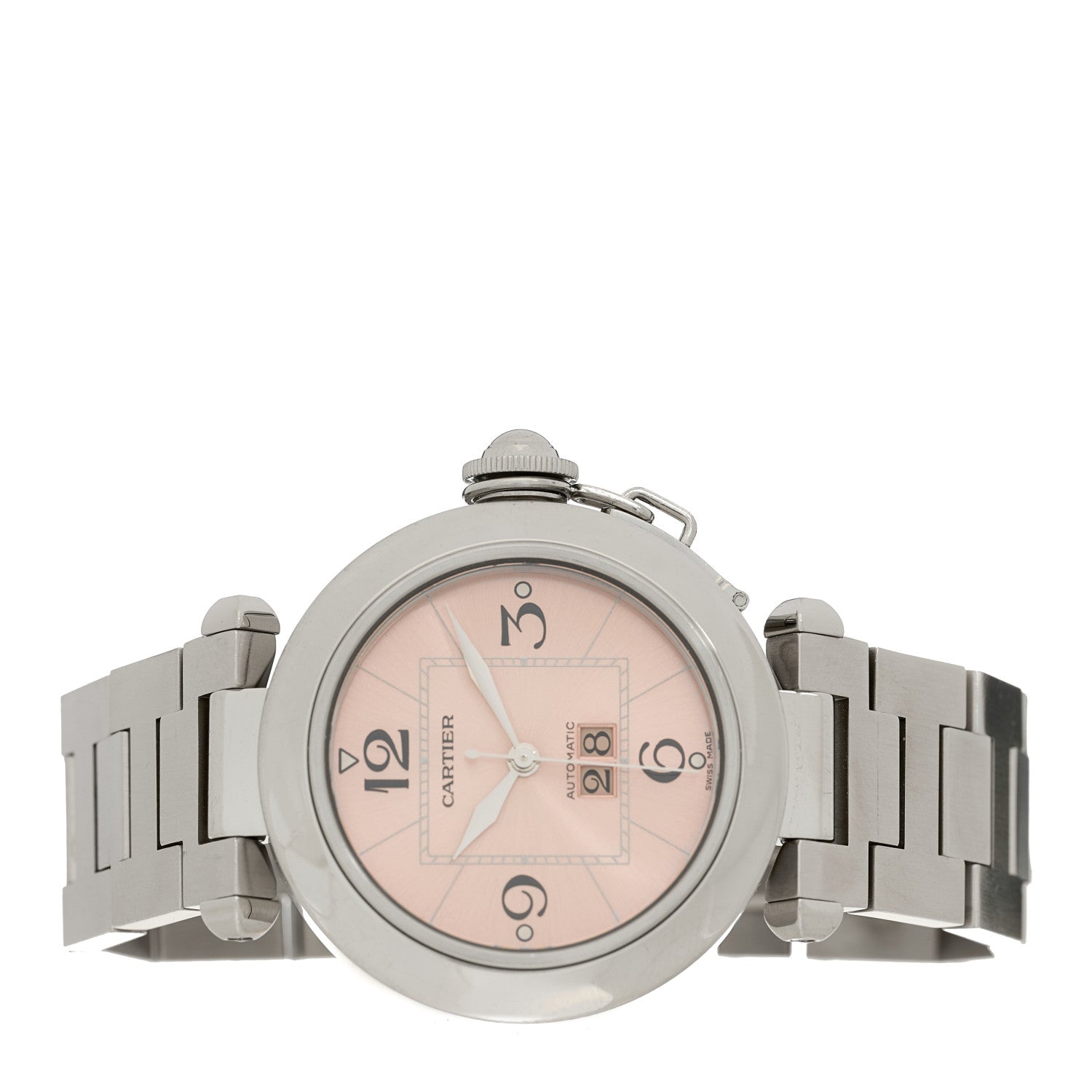 Cartier Stainless Steel 35mm Pasha C Big Date Automatic Watch Pink 2 of 4