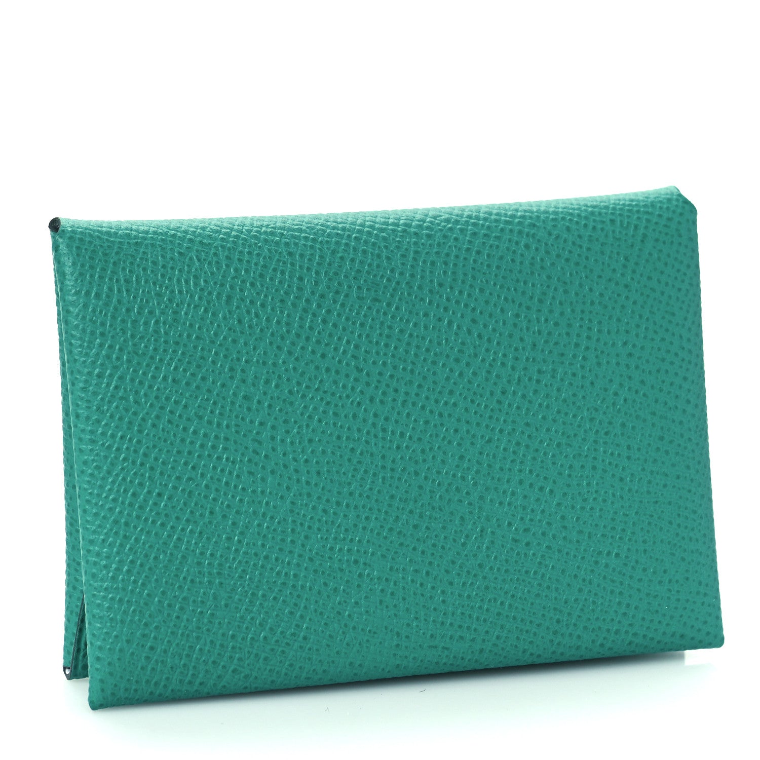 Hermes Epsom Verso Calvi Duo Card Case Vert Jade Bleu Brume 3 of 10