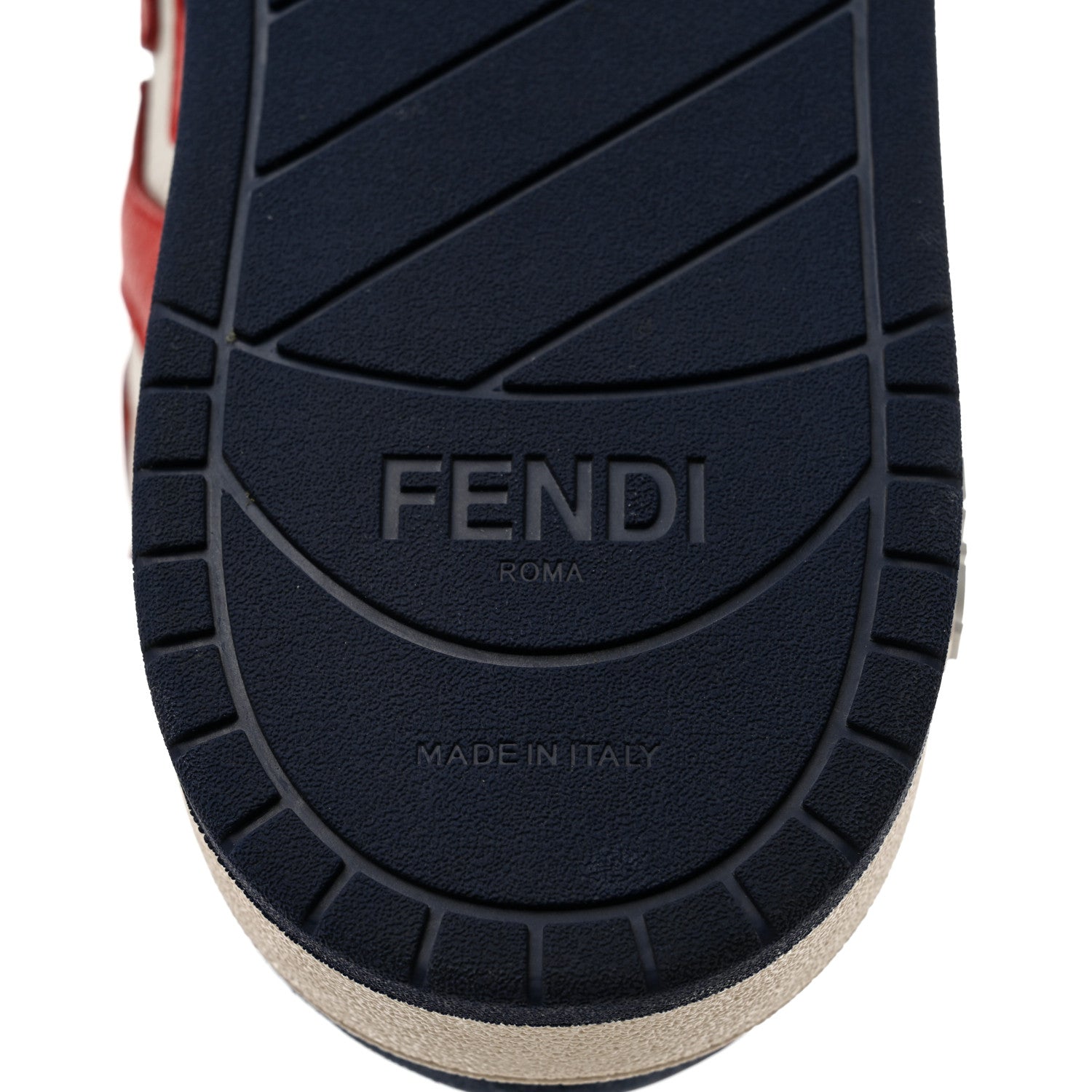 Fendi Calfskin Suede Fendi Match Low Top Sneakers 37 Red Blue 8 of 9