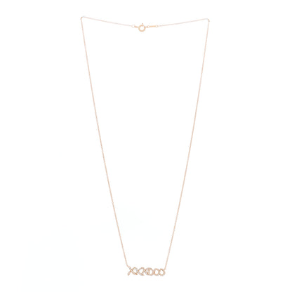 Tiffany 18K Rose Gold Diamond Paloma's Graffiti Love and Kisses Pendant Necklace 2 of 4