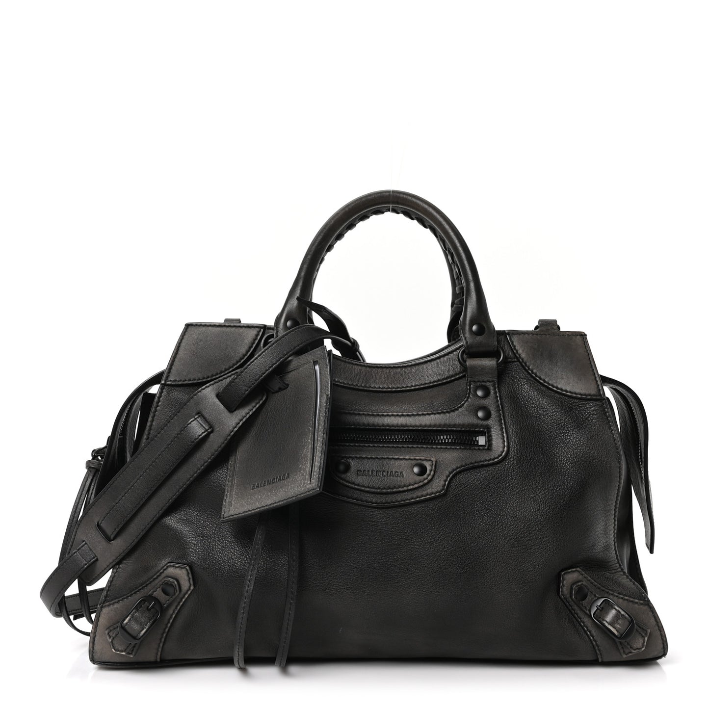 Used Calfskin Black Hardware Neo Classic City Black