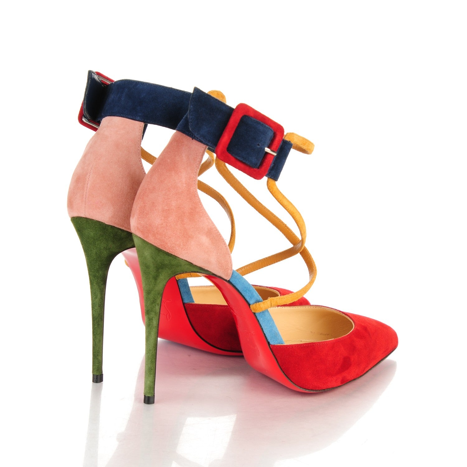 Christian Louboutin Veau Velours Suzanna 100 Pumps 38.5 Multicolor 4 of 7