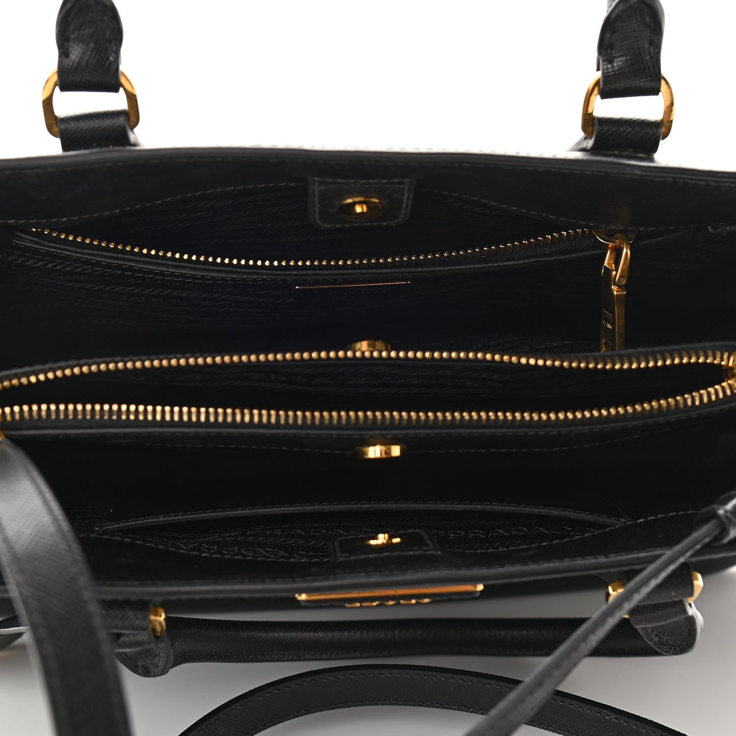 Prada Saffiano Lux Medium Tote Black 5 of 12