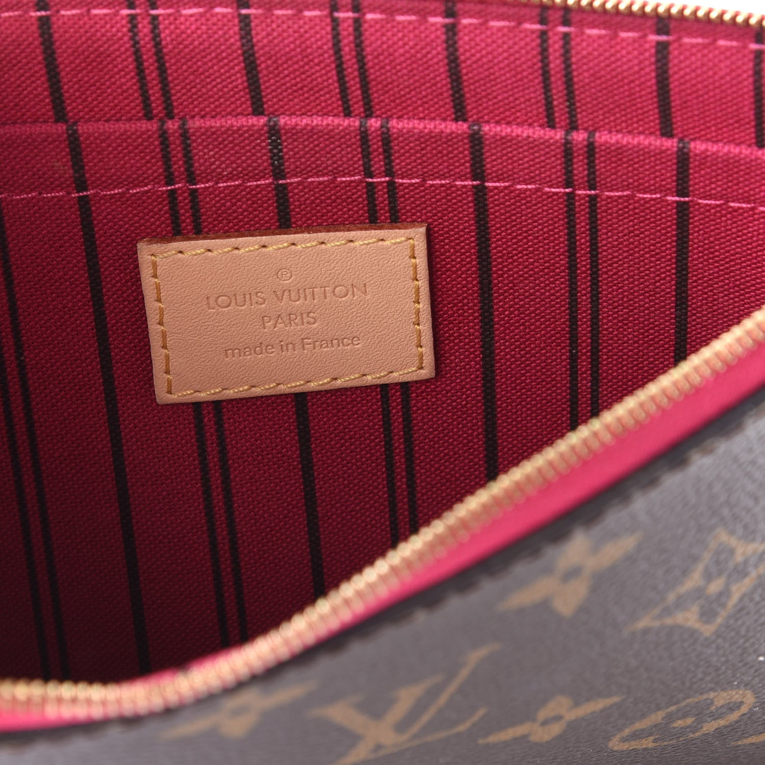 Louis Vuitton Monogram Neverfull MM GM Pochette Pivoine 7 of 9