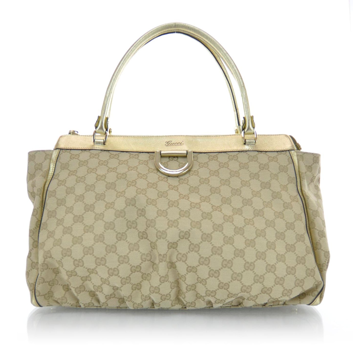 Monogram D Gold Tote Metallic Gold