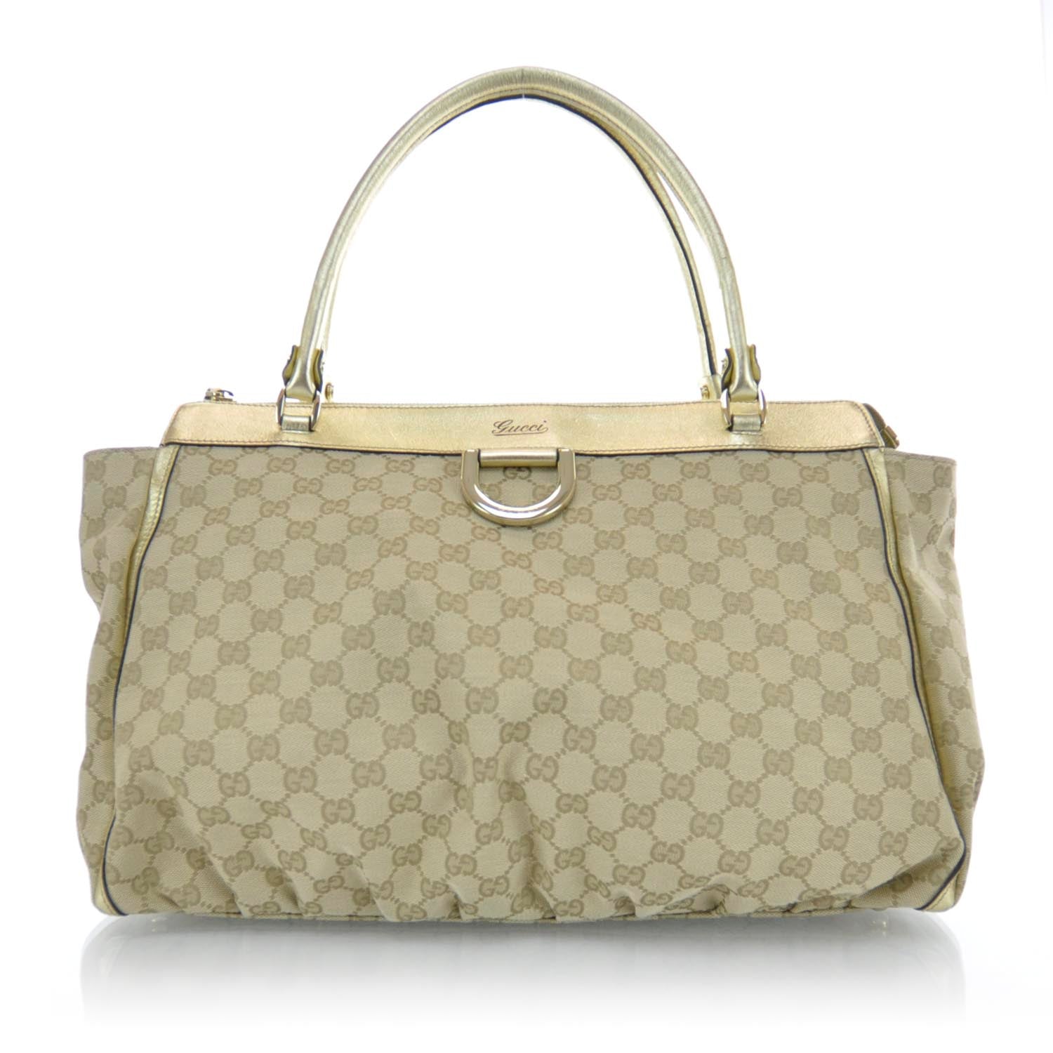 Gucci Monogram D Gold Tote Metallic Gold 1 of 11