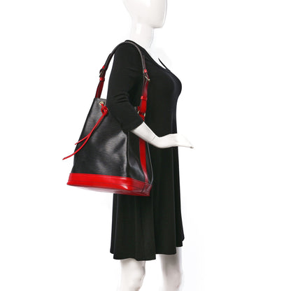Louis Vuitton Epi Bi-Color Noe Castillan Red Black 2 of 10