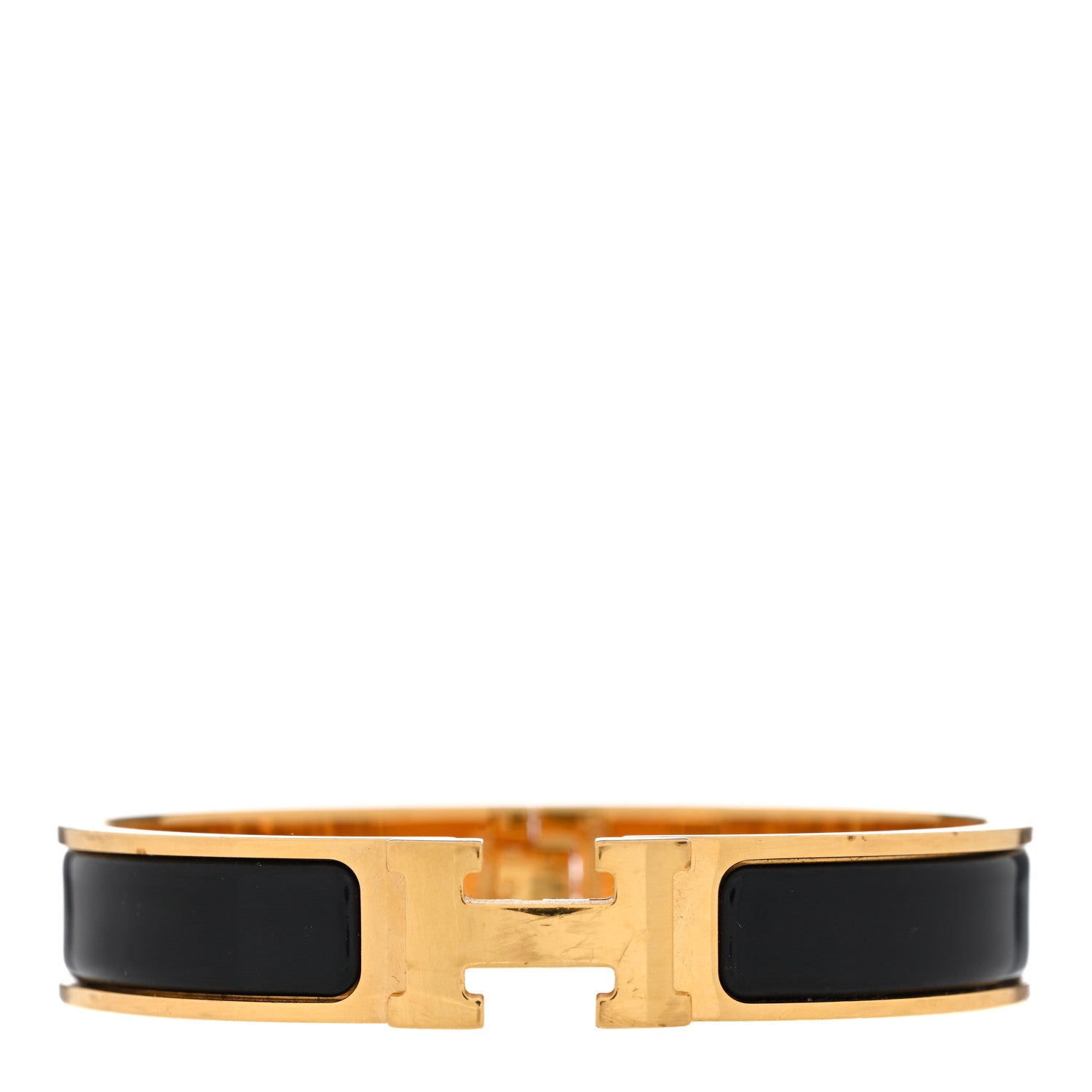 Hermes Enamel Narrow Clic Clac H Bracelet PM Black 1 of 3