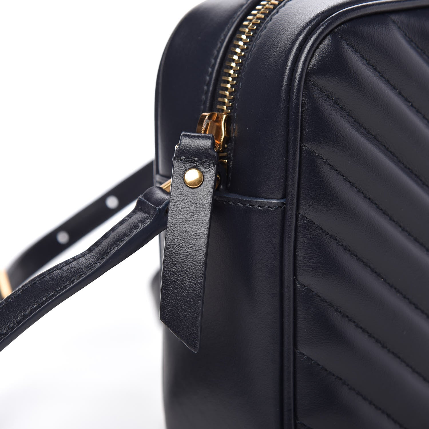 Saint Laurent Calfskin Matelasse Monogram Lou Camera Bag Navy 11 of 11