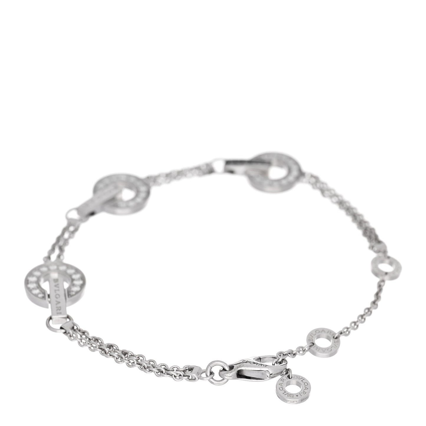 18K White Gold Diamond BVLGARI BVLGARI Openwork Bracelet ML