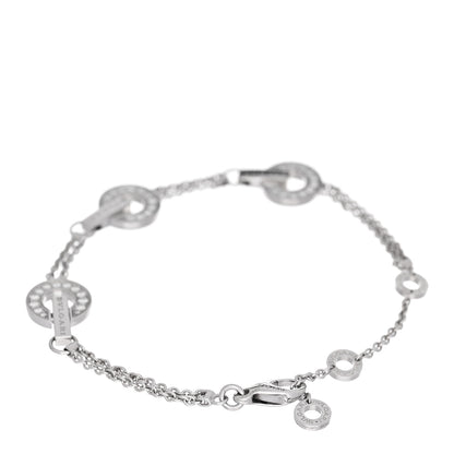 Bulgari 18K White Gold Diamond BVLGARI BVLGARI Openwork Bracelet ML 2 of 7